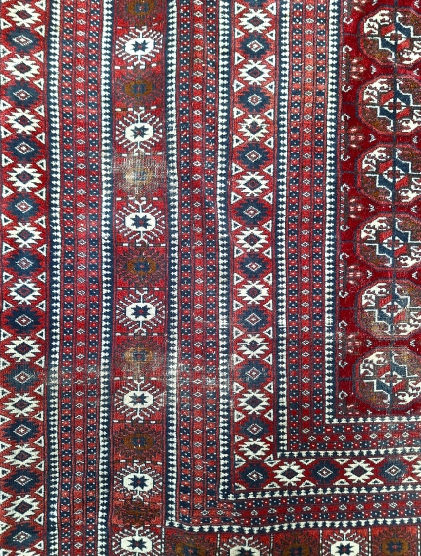 Tapis turkmène vintage fait main Tekke,très grande taille-photo-4