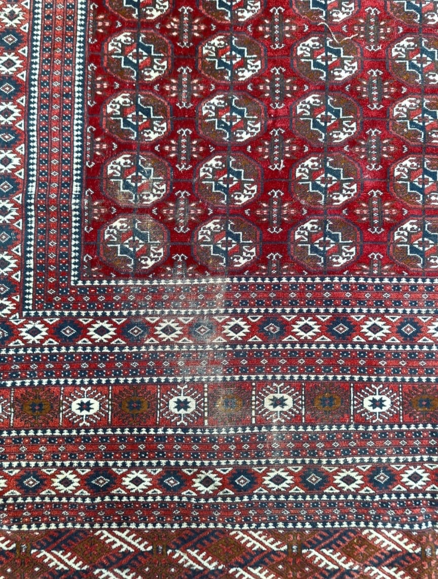 Tapis turkmène vintage fait main Tekke,très grande taille-photo-1