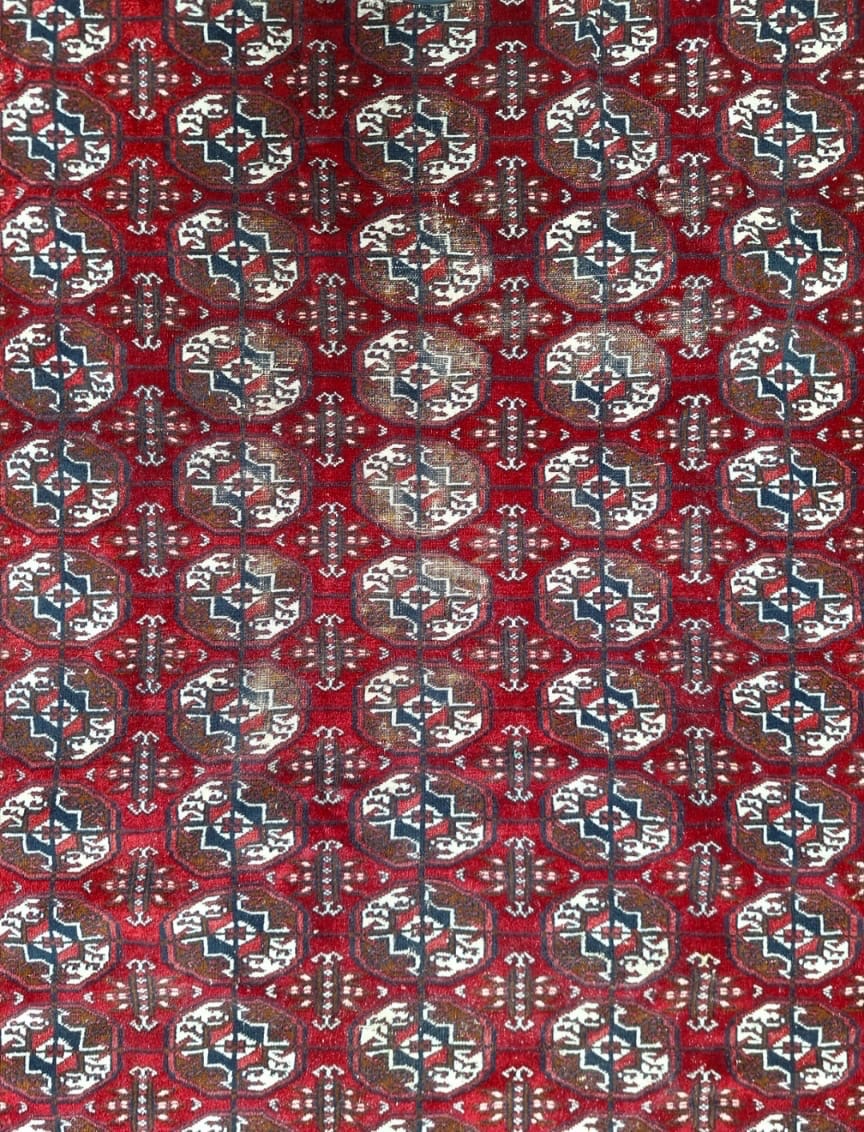 Tapis turkmène vintage fait main Tekke,très grande taille-photo-3