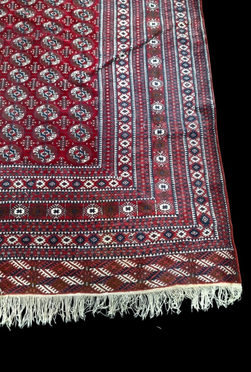 Tapis turkmène vintage fait main Tekke,très grande taille-photo-4