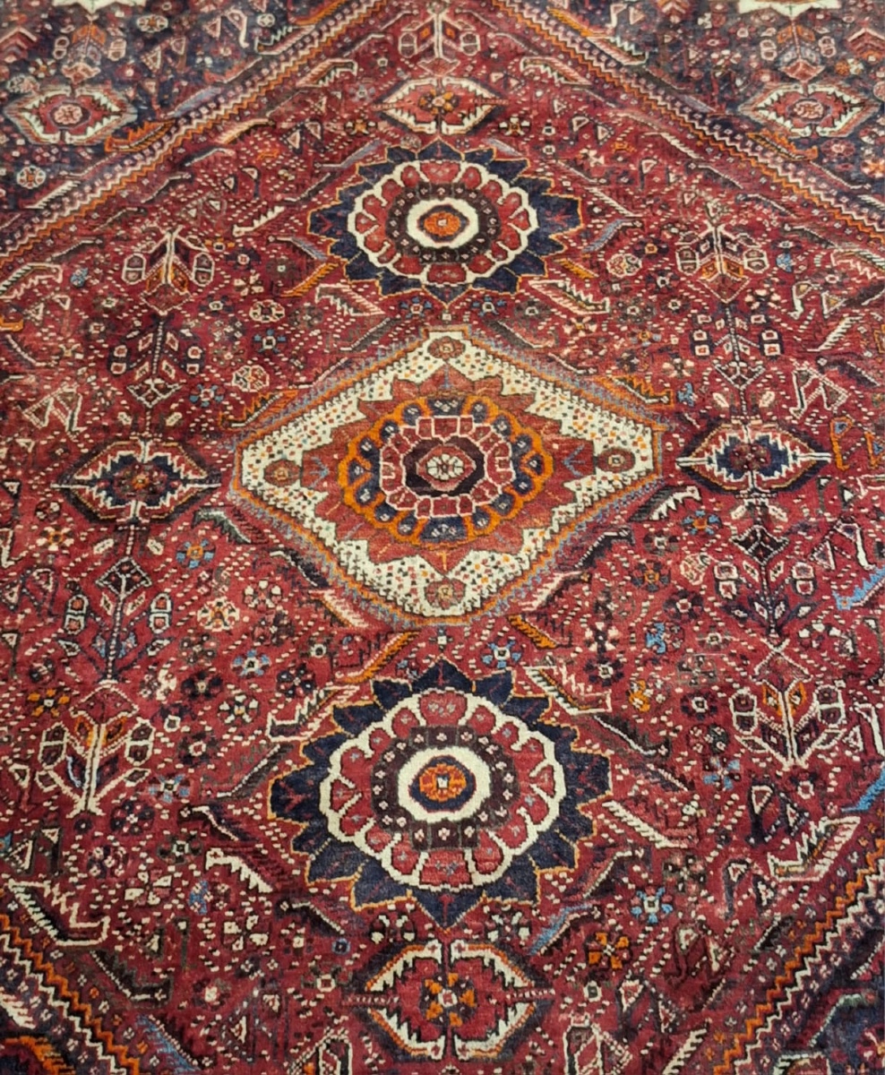 Handmade Iranian Carpet, Shiraz, 20th Century-photo-2