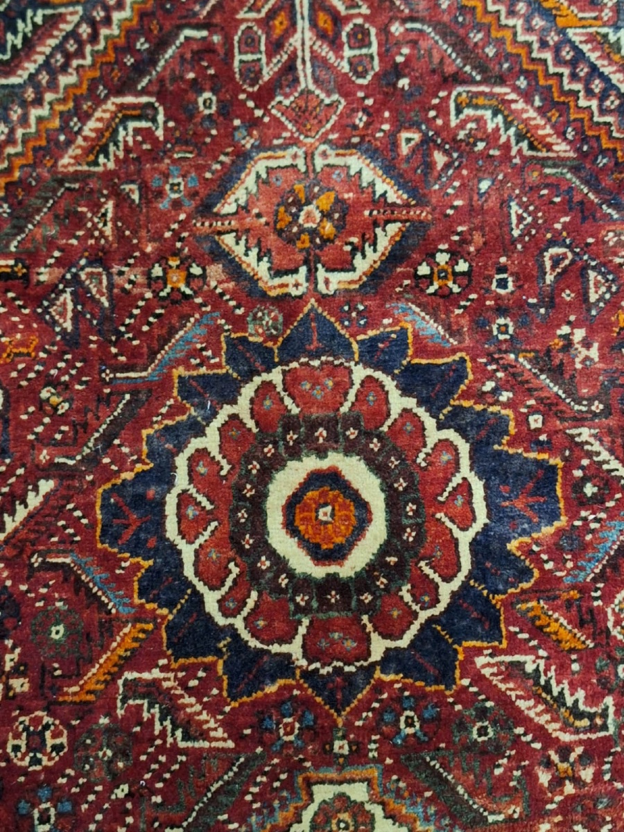 Handmade Iranian Carpet, Shiraz, 20th Century-photo-3