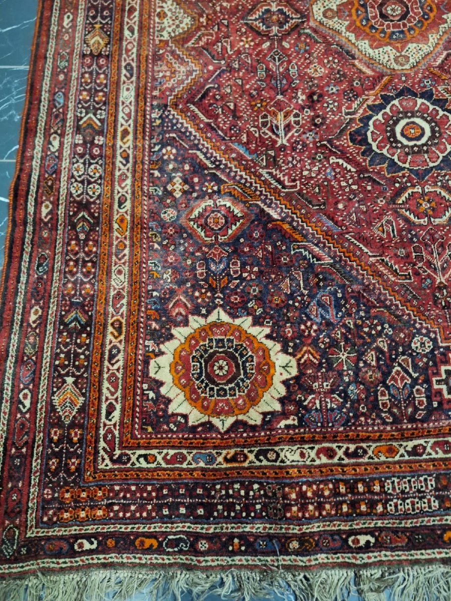 Handmade Iranian Carpet, Shiraz, 20th Century-photo-3