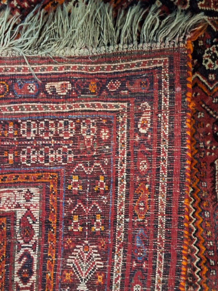 Handmade Iranian Carpet, Shiraz, 20th Century-photo-5