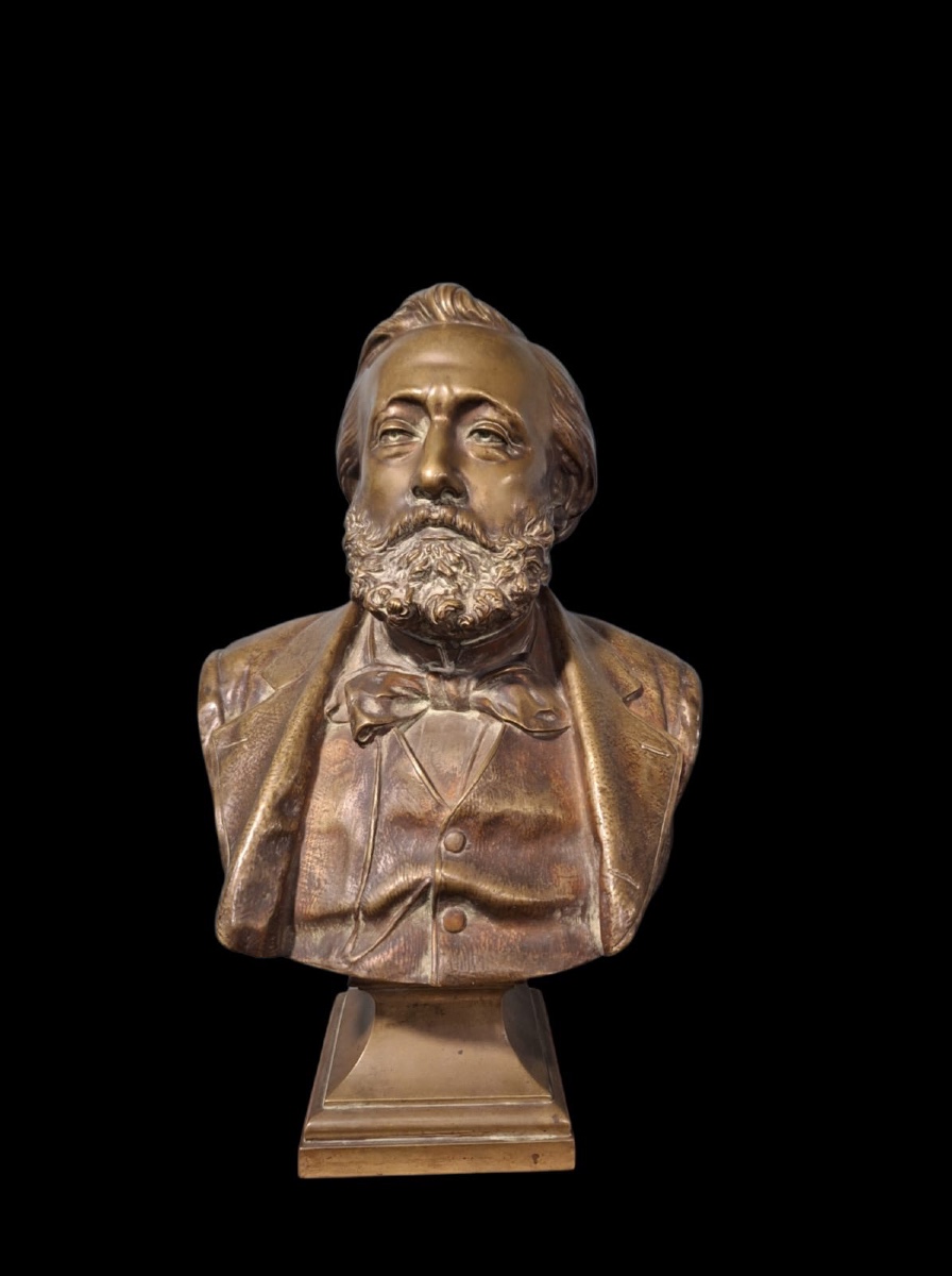 Bronze Bust Of Léon Gambetta By Jean Bulio