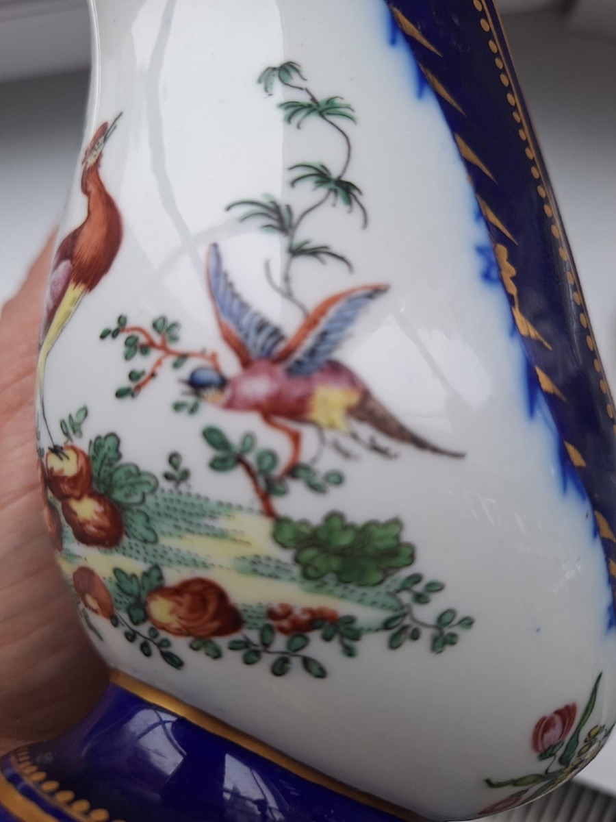 Saucière Tournai, décor d'oiseaux Buffon, XVIIIe siècle-photo-3