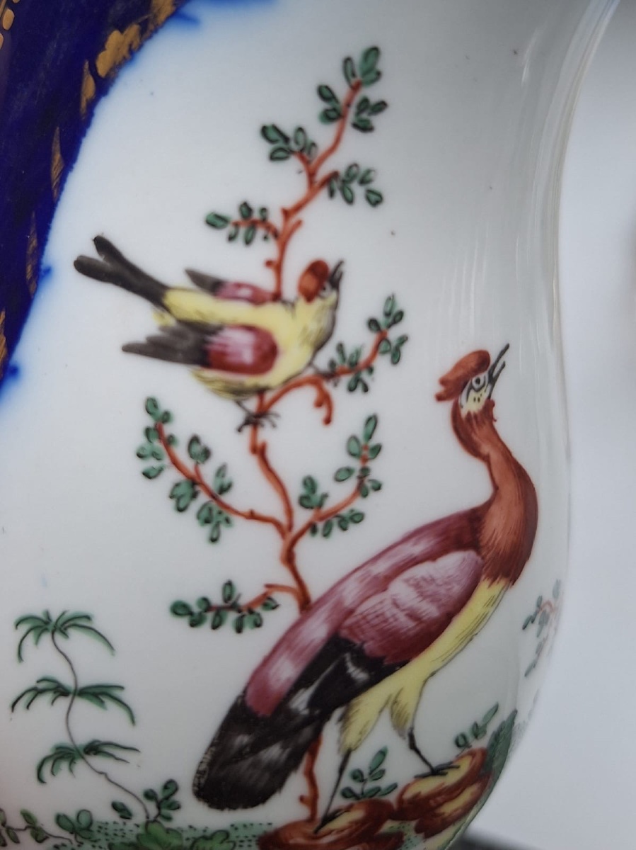 Saucière Tournai, décor d'oiseaux Buffon, XVIIIe siècle-photo-6