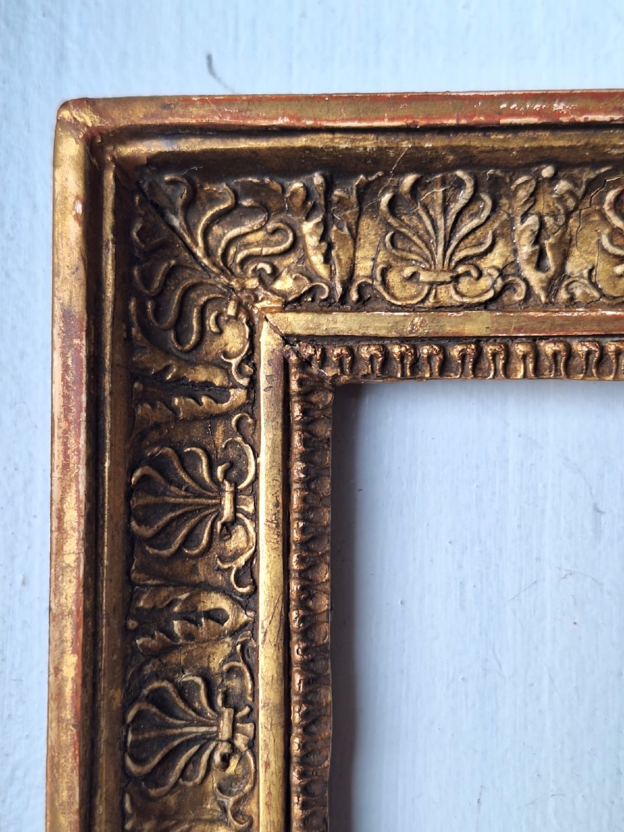 Antique Gilded Wooden Frame-photo-4