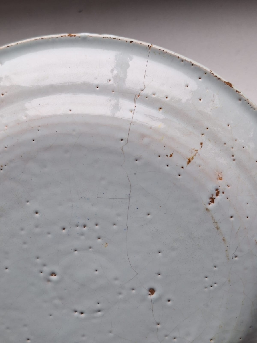 Antique Plate, 18th Century, Rouen, France-photo-2