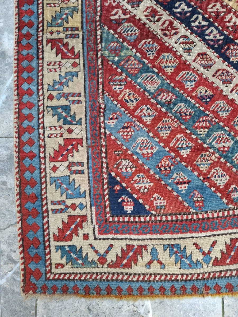 Antique Handmade Caucasian Rug Gendje-photo-4
