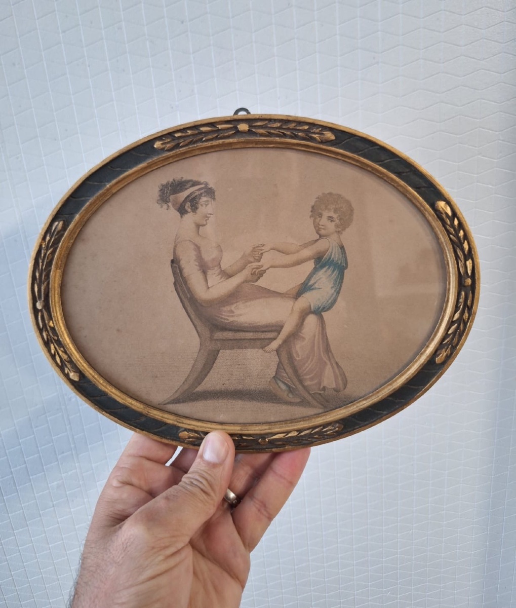 Deux lithographies anciennes, style Empire-photo-4