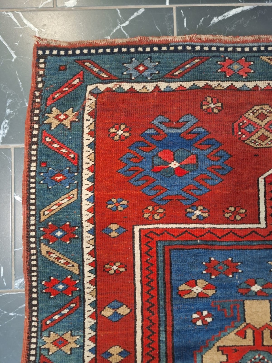 Antique Handmade Armenian Kazak Rug-photo-4