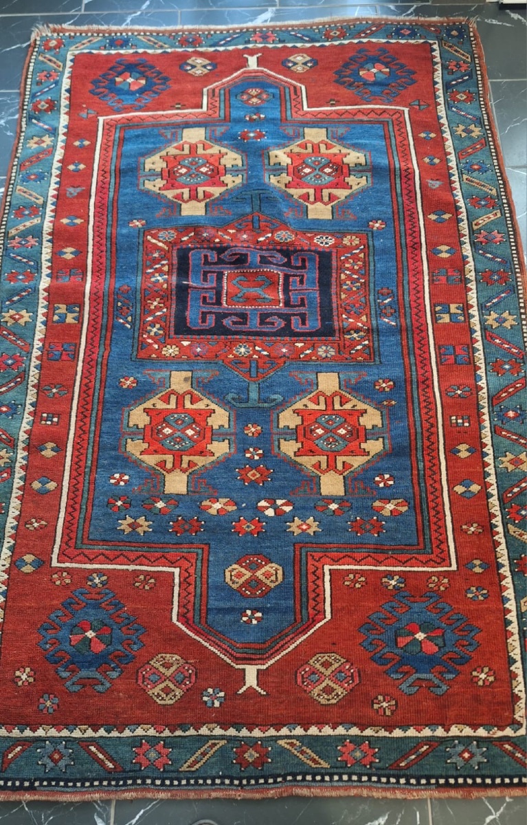 Antique Handmade Armenian Kazak Rug-photo-3