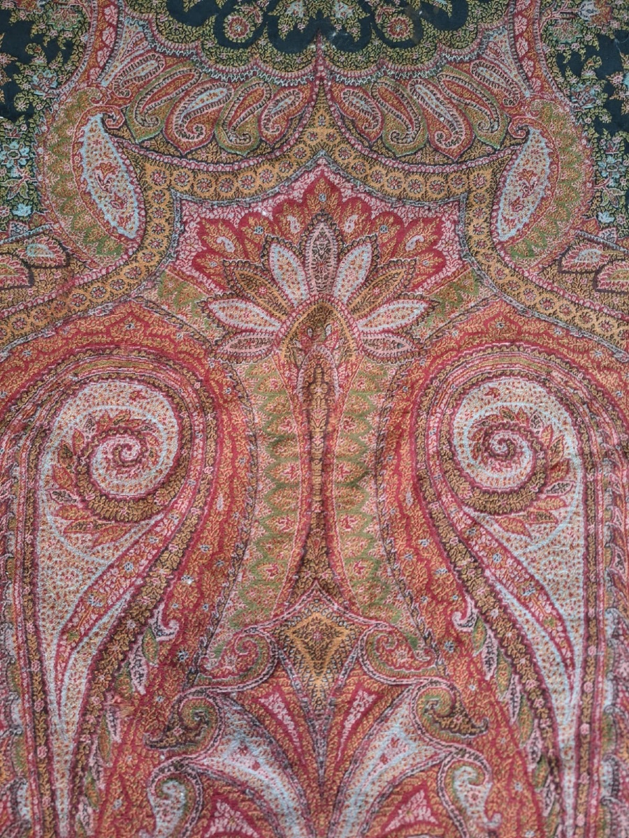 Châle ancien du Cachemire français-photo-2