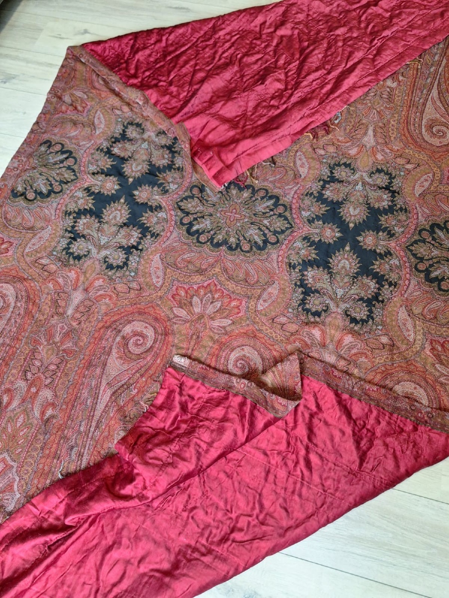 Châle ancien du Cachemire français-photo-3