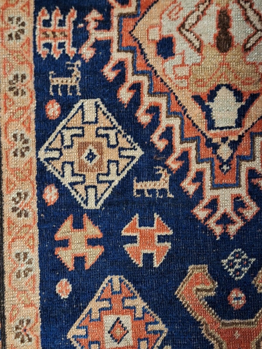 Antique Handmade Kurdish Kazakh Rug-photo-5