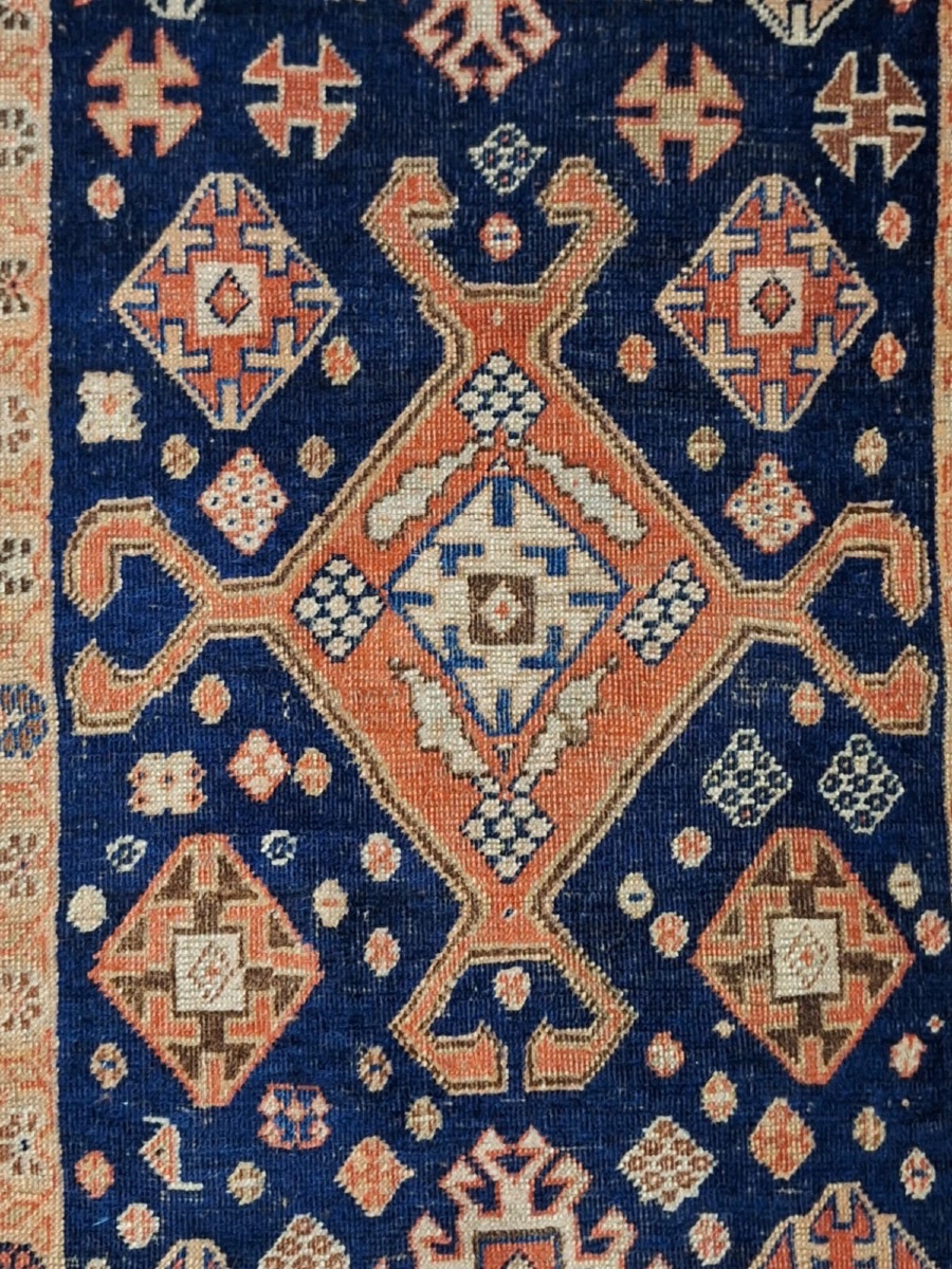 Antique Handmade Kurdish Kazakh Rug-photo-6