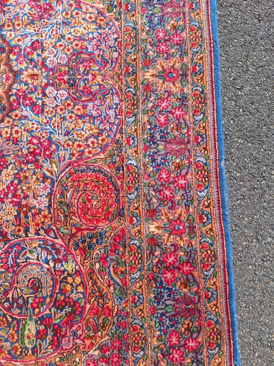 Vintage Handmade Kerman (kirman) Persian Rug-photo-4