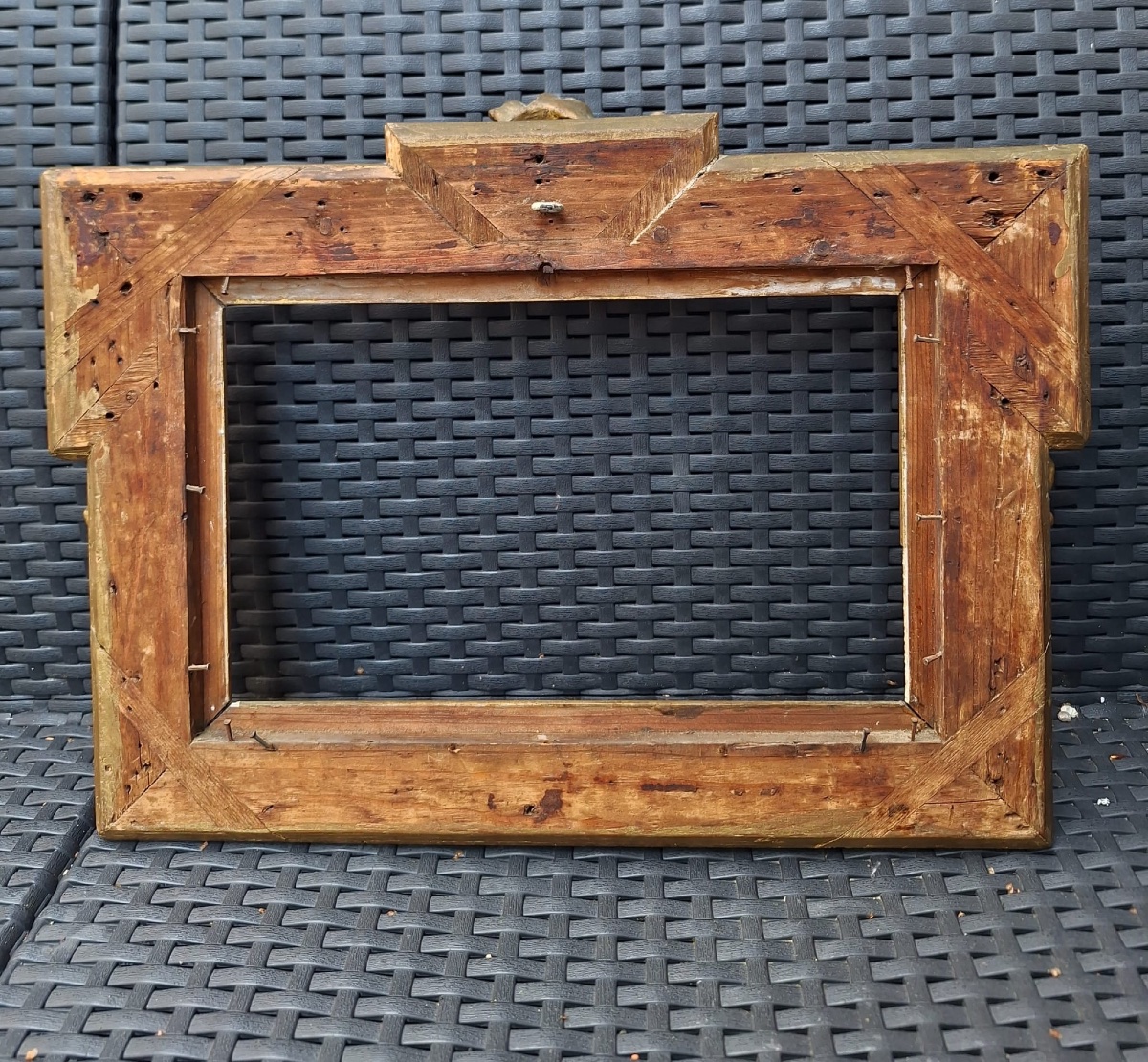 Cadre ancien en bois doré-photo-4