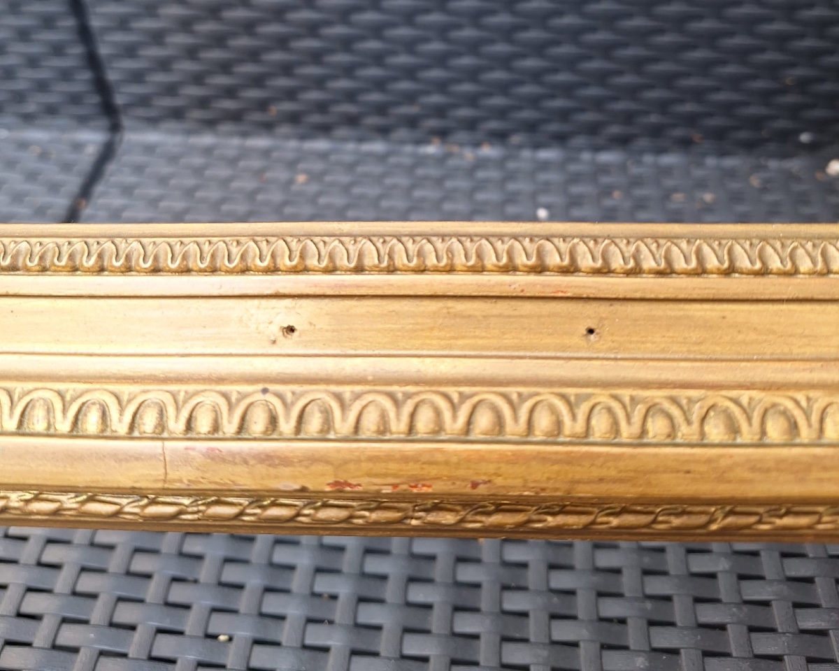 Cadre ancien en bois doré-photo-1