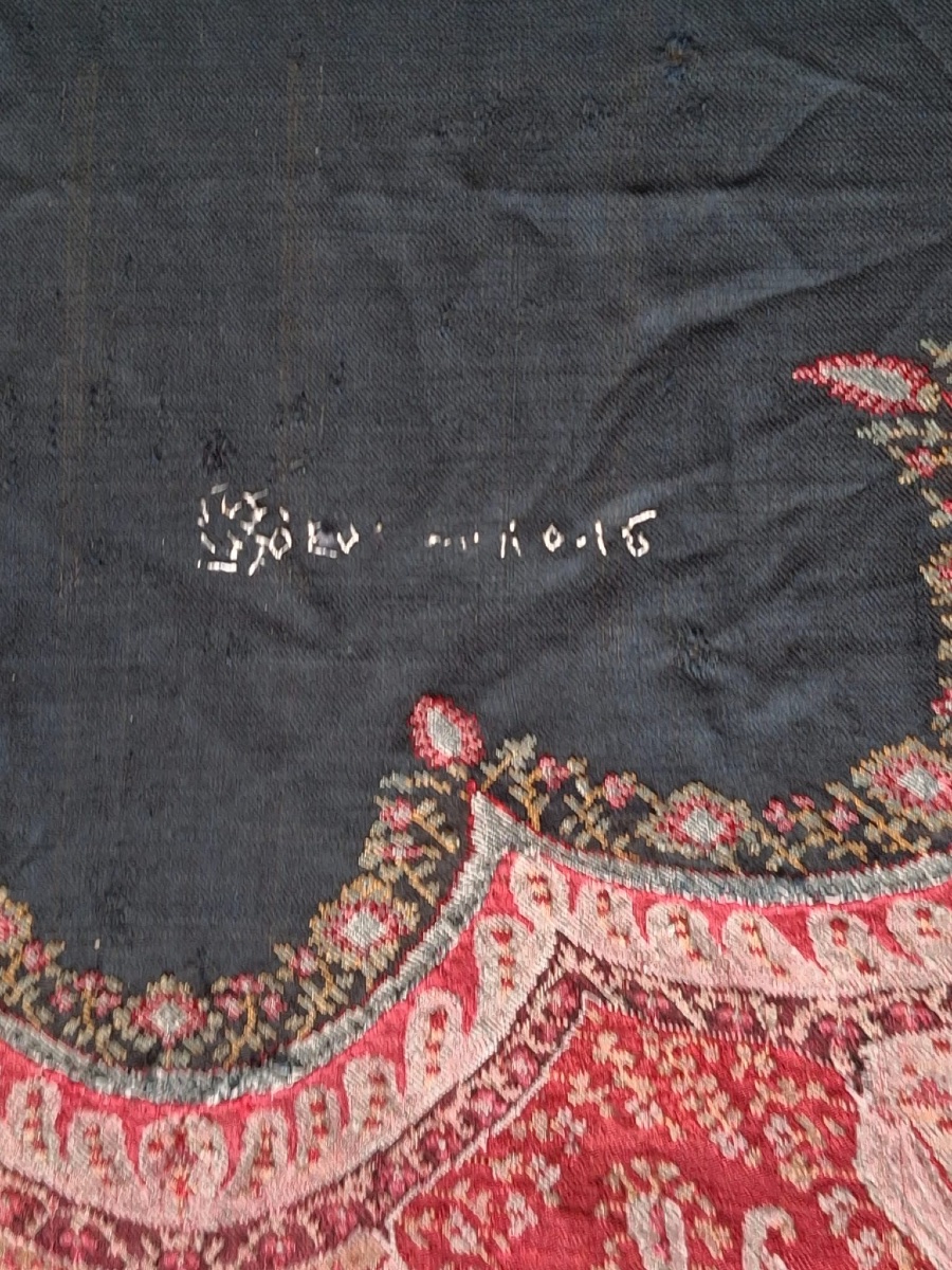 Antique Kashmir Indian Handmade Shawl-photo-3