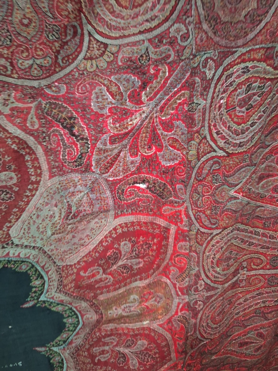 Antique Kashmir Indian Handmade Shawl-photo-4