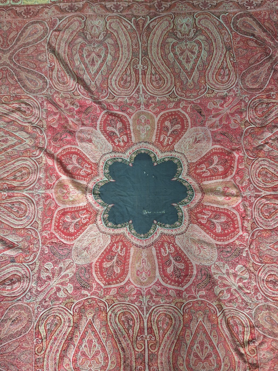 Antique Kashmir Indian Handmade Shawl-photo-1