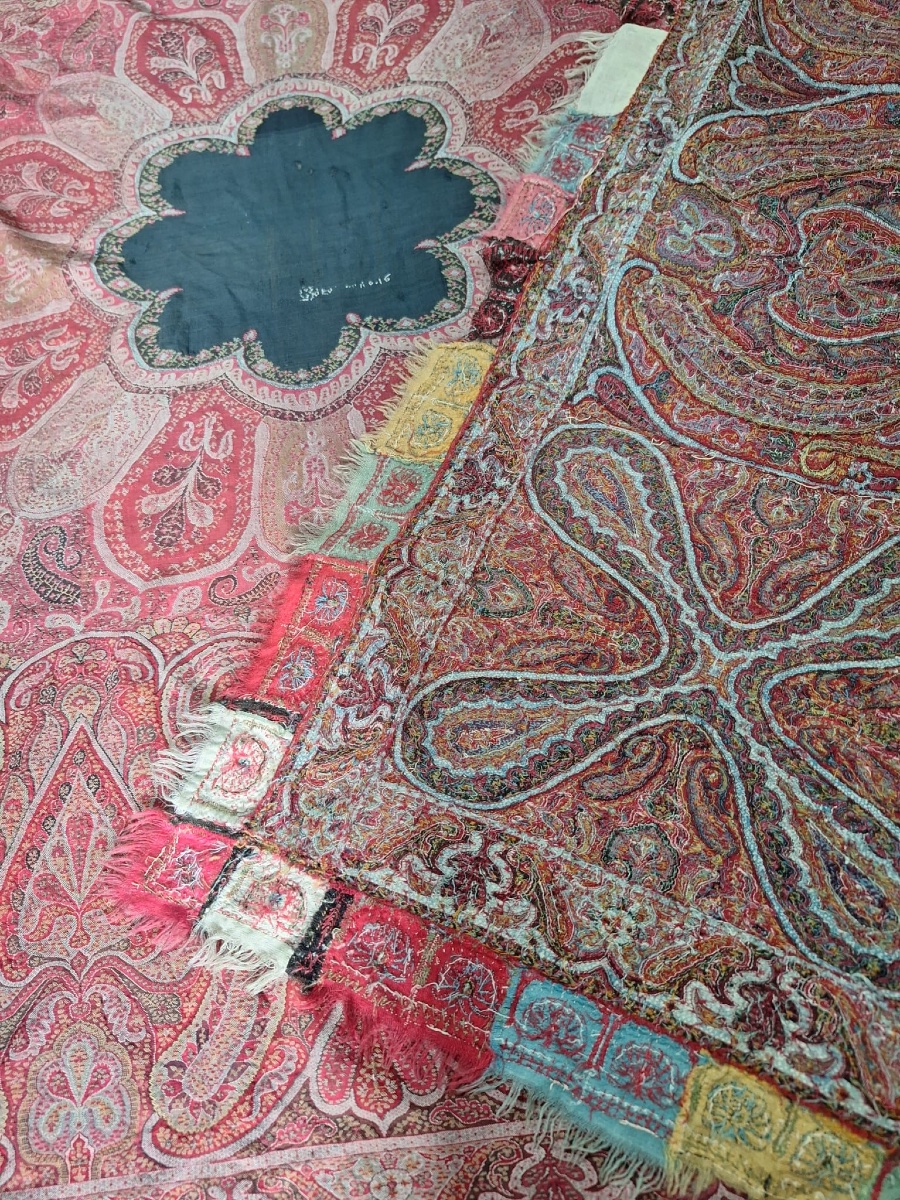 Antique Kashmir Indian Handmade Shawl-photo-5