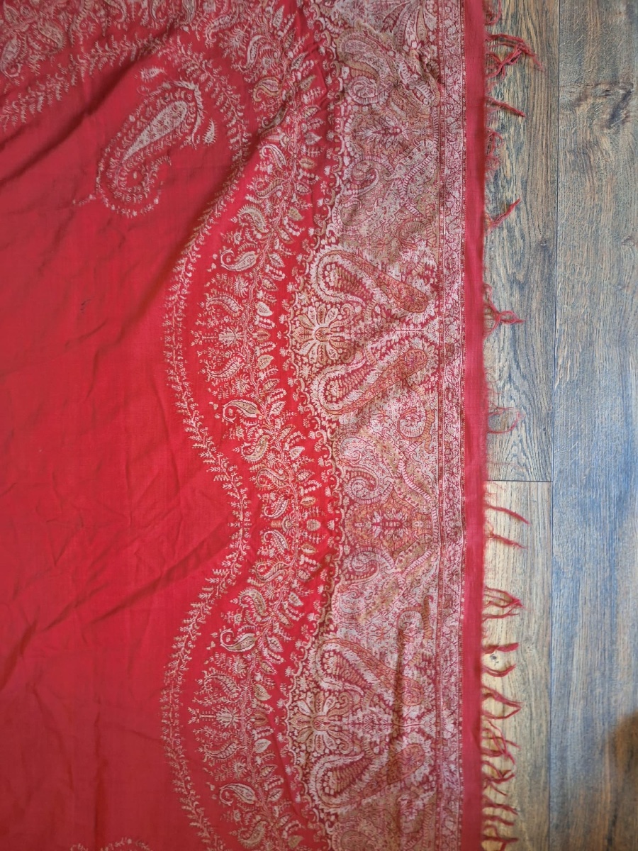 Antique French Kashmir Shawl-photo-3