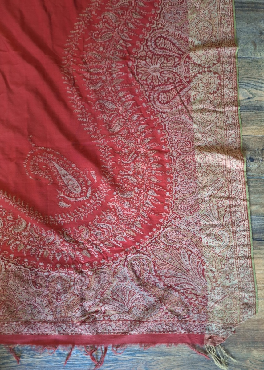 Antique French Kashmir Shawl-photo-4