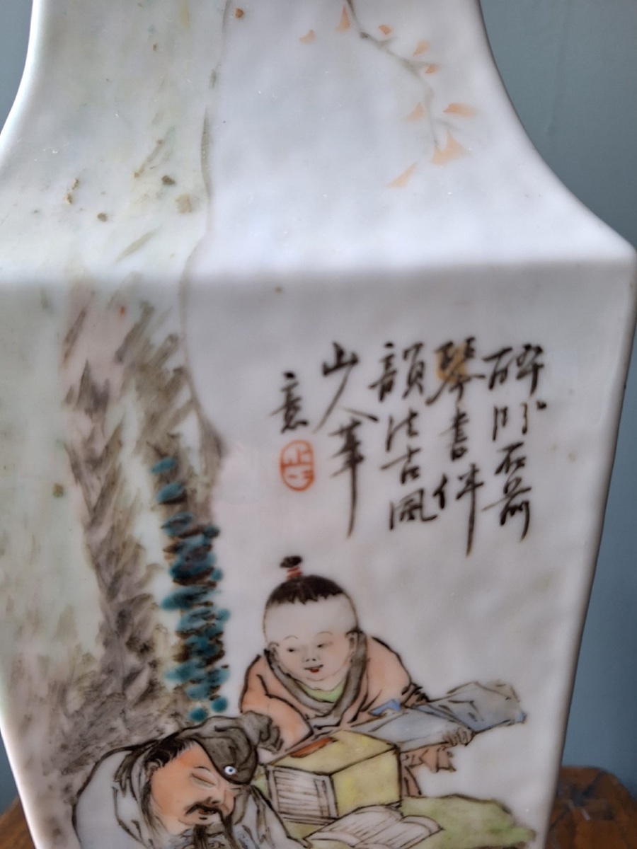 Antique Chinese Qianjiang Cai Vase, 19th-20th Centuries-photo-3