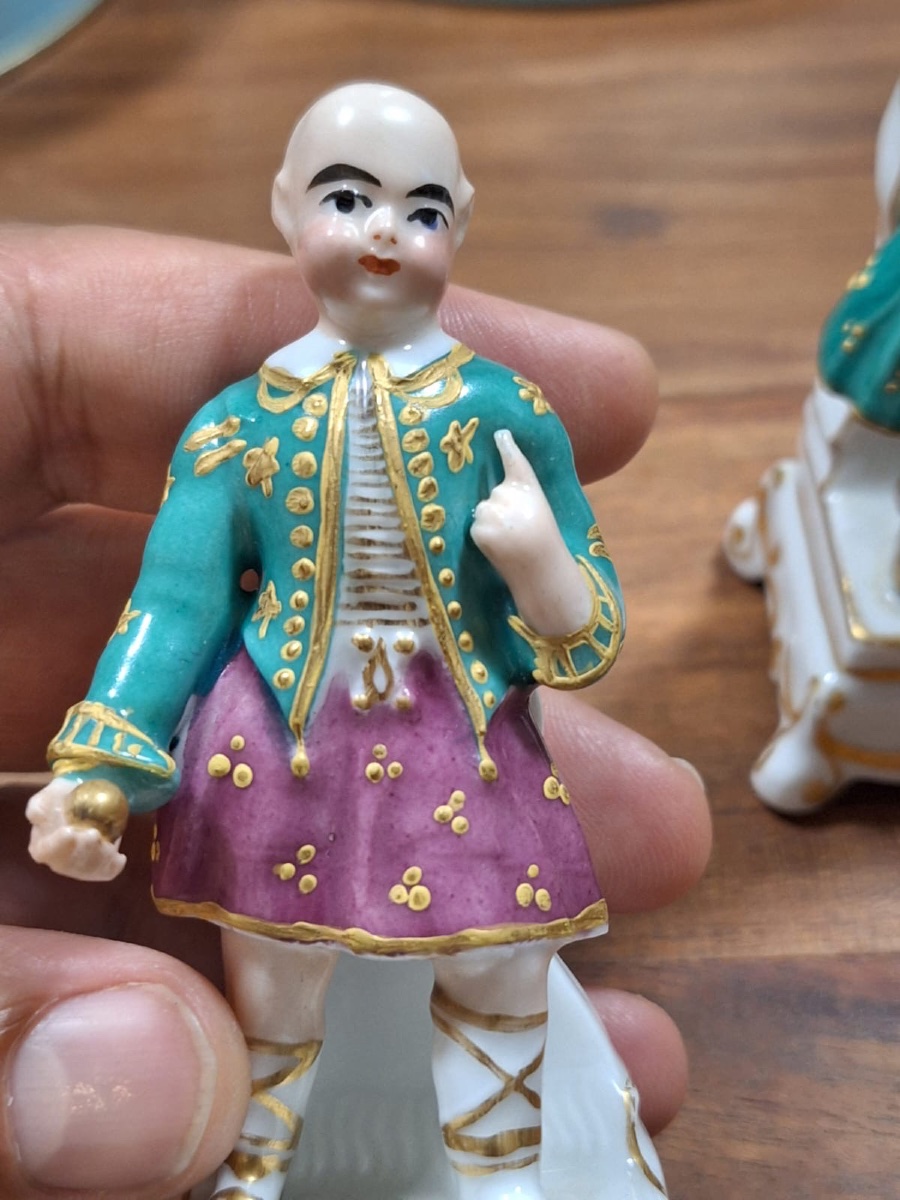 A Pair Of Porcelain Figurines / Perfume Bottles From Old Paris-photo-2