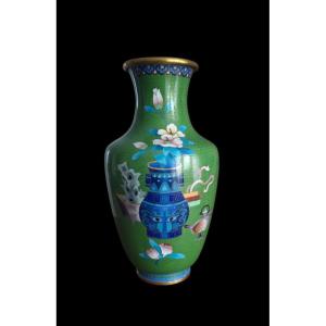 Ancient Chinese Cloisonné Vase, 20th Century