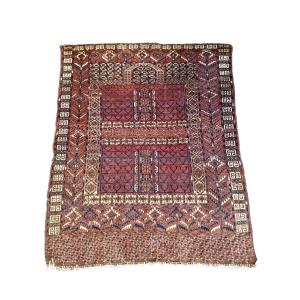 Antique Handmade Turkmen Carpet Hatchli