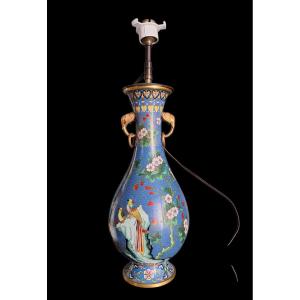 Lampe cloisonnée chinoise