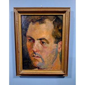 Portrait belge antique par Nestor van Der Buys