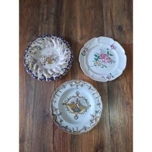 3-piece Antique French Plates