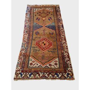 Antique Iranian Hand-knotted Sarab Rug