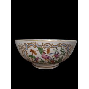 Grand bol ancien en porcelaine, Chelsea