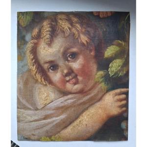 Fragment de peinture ancienne, XVIIIe siècle