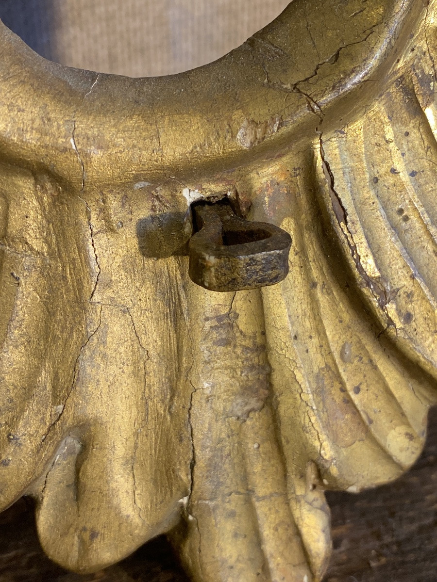 Miroir en Bois Sculpté Doré aux Oiseaux XVIIIè Siècle-photo-3
