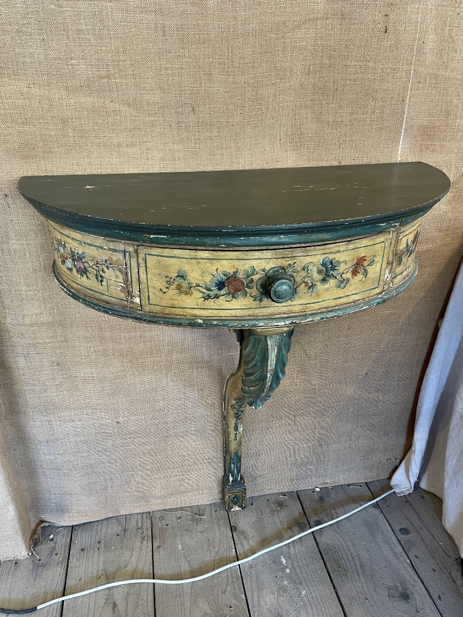 Small Wooden Console, Early 20th Century