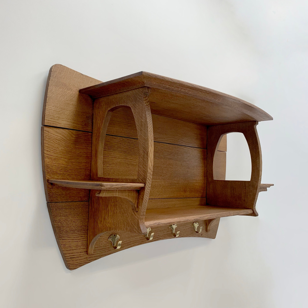Wall-mounted Coat Rack By Gustave Serrurier-bovy, Circa 1905, Belgium.