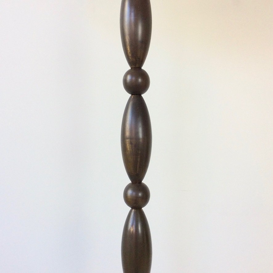Art Deco Floor Lamp With Bronze Patina, Circa 1940, France.-photo-3