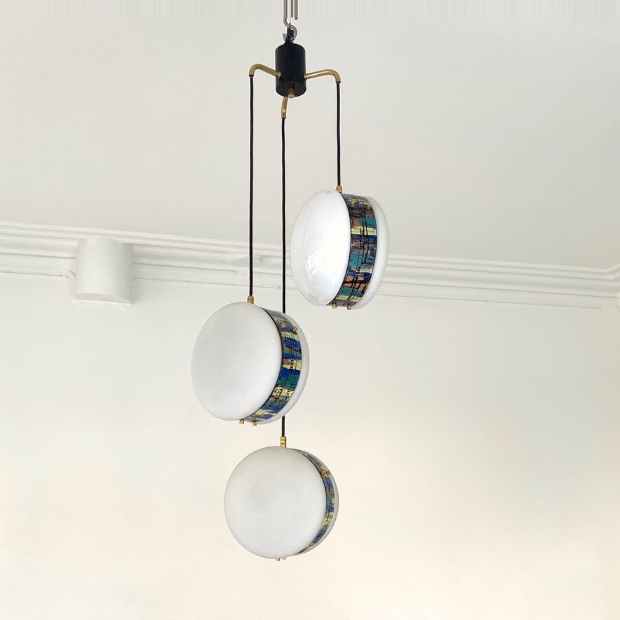 Suspension Esperia par Angelo Brotto, vers 1960, Italie.-photo-3