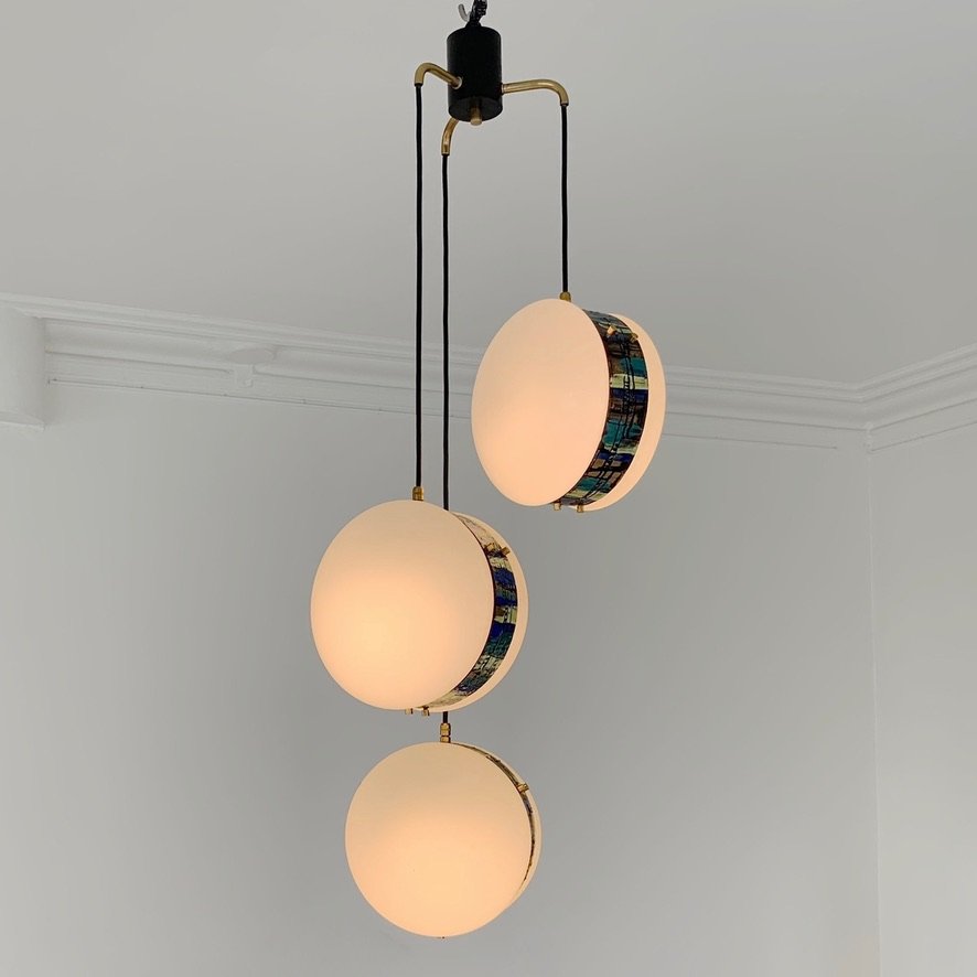 Suspension Esperia par Angelo Brotto, vers 1960, Italie.-photo-4