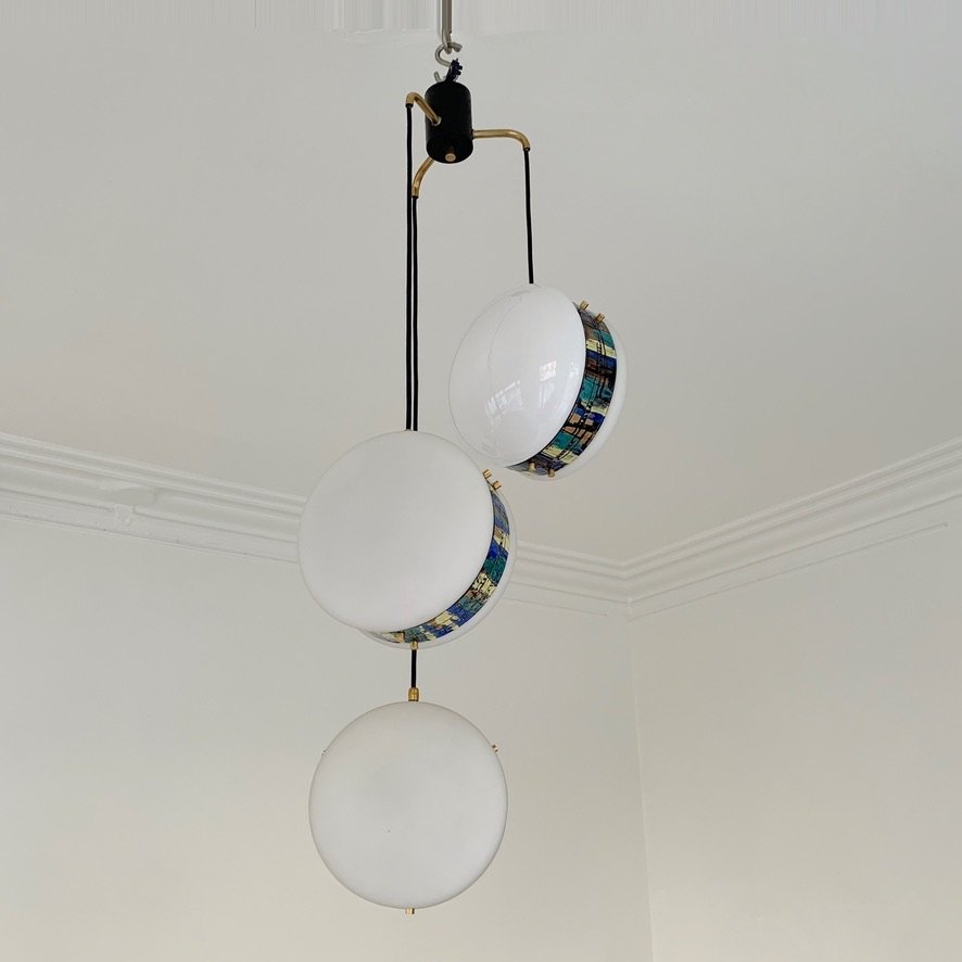Suspension Esperia par Angelo Brotto, vers 1960, Italie.-photo-1