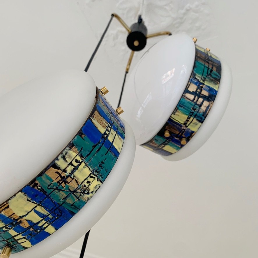 Suspension Esperia par Angelo Brotto, vers 1960, Italie.-photo-3