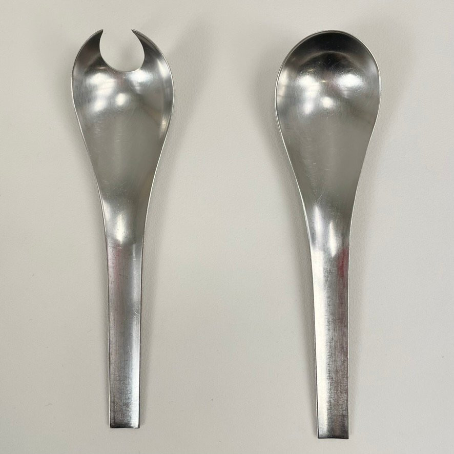 Blue Shark Cutlery Set By Georg Jensen, Circa 1960, Denmark.-photo-4