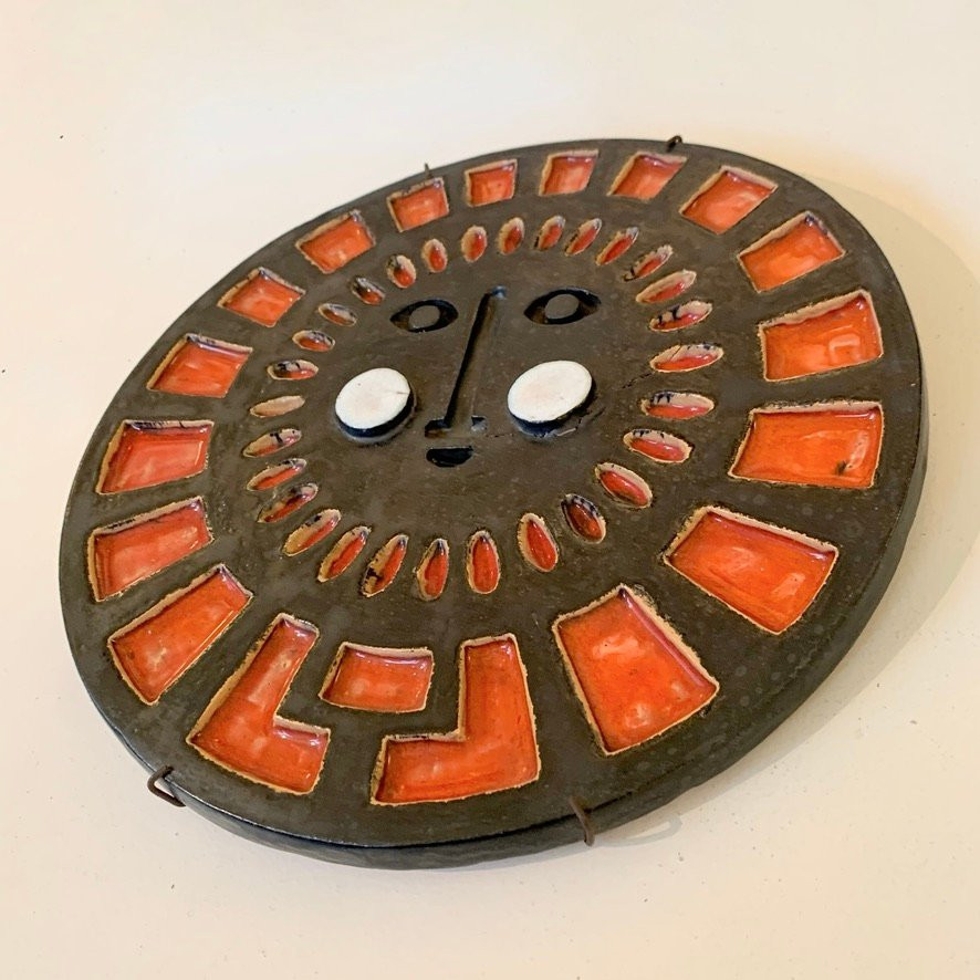 Decorative Ceramic "sun", Circa 1970, France.-photo-6